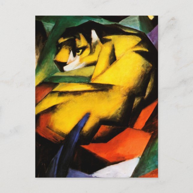 Cartão Postal Franz Marc - Tiger (Frente)