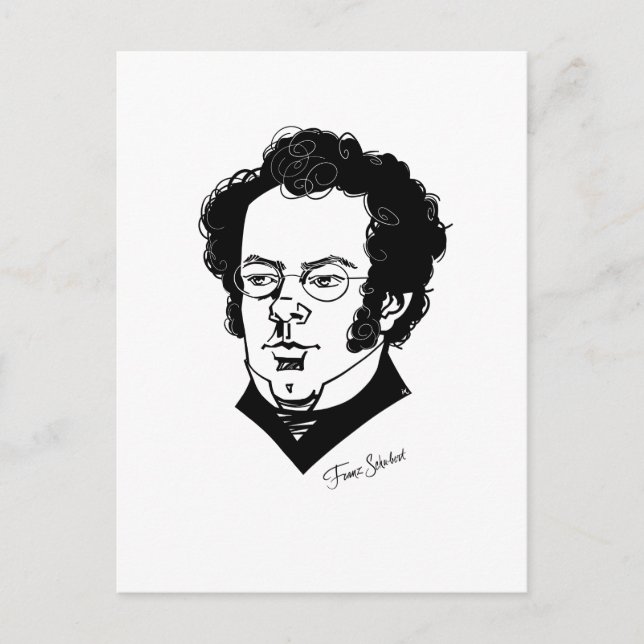 Cartão Postal Franz Schubert (Frente)