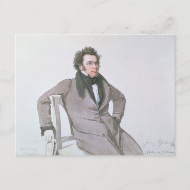 Cartão Postal Franz Schubert , 1825 (Frente)