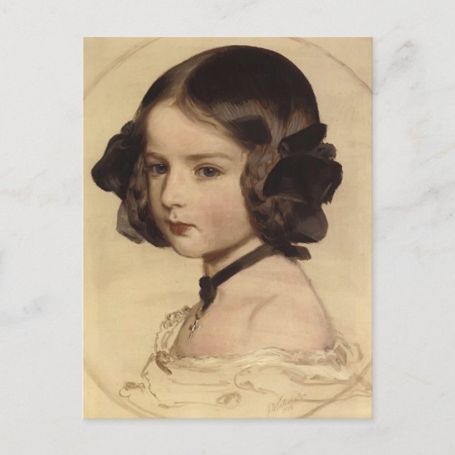 Cartão Postal Franz Winterhalter-Pincess Clothilde Saxen Coburg (Frente)
