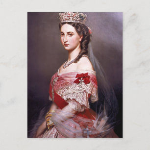 Cartão Postal Franz Winterhalter - Retrato de Carlota, Bélgica