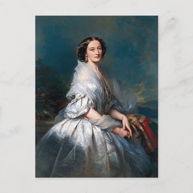 Cartão Postal Franz Winterhalter - Retrato de Eliza Franciszka (Frente)