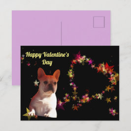Cartão Postal Französische Bulldogge Valentinstag French Bulldog