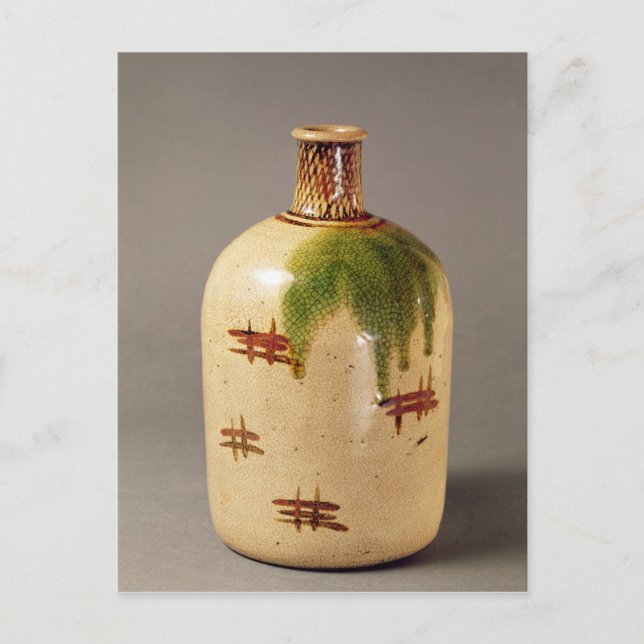 Cartão Postal Frasco de Sake, de Oribe (Frente)