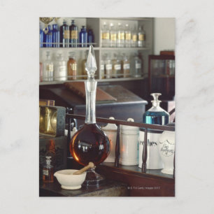 Cartão Postal Frascos de farmácia antigos