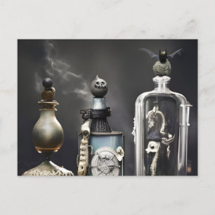 Cartão Postal Frascos de Poção Halloween