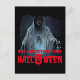 Cartão Postal Frases Cativantes de Fantasmas de Halloween