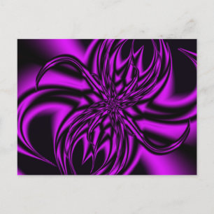 Cartão postal Fratural de Fluxo Roxo