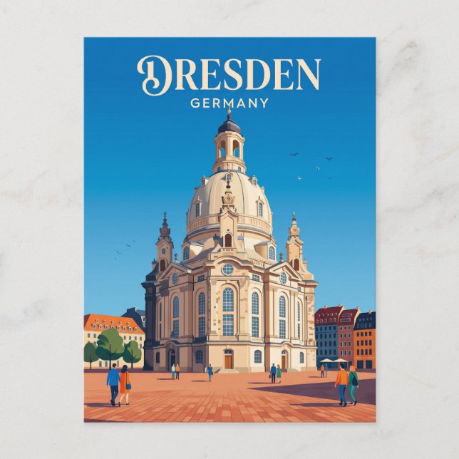 Cartão Postal Frauenkirche Alemanha (Frente)