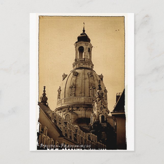 Cartão Postal Frauenkirche Dresden - Vintage (Frente)