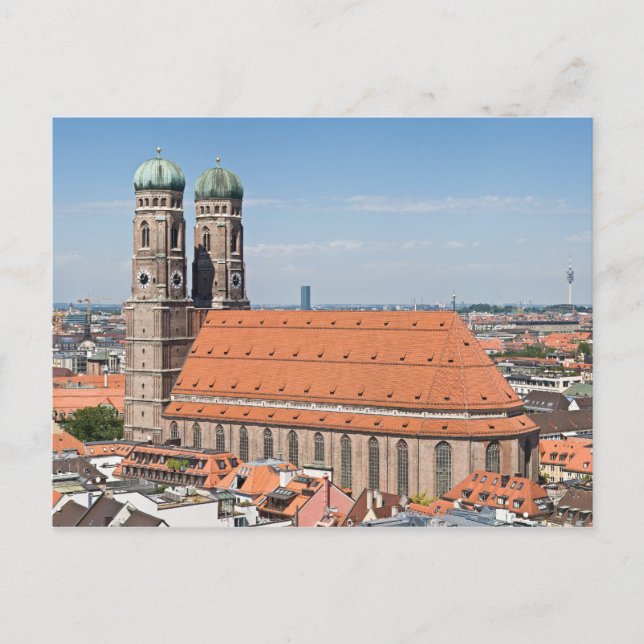 Cartão Postal Frauenkirche Munique, de Peterskirche (Frente)