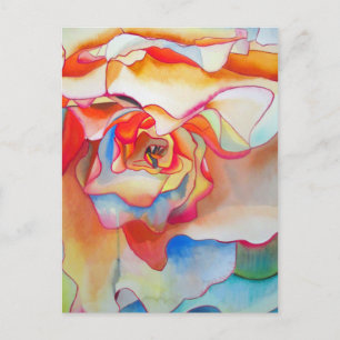 Cartão Postal Fred martin begonia watercolor art