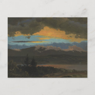 Cartão Postal Frederic Edwin Church - Pôr do sol sobre o Hudson