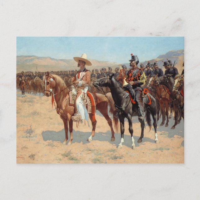 Cartão Postal Frederic Remington - O Major Mexicano (Frente)