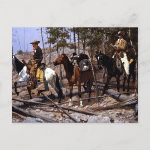 Cartão Postal Frederic Remington Prospecto para Bovinos
