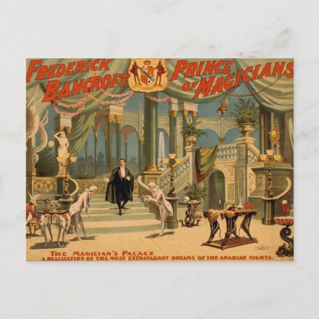 Cartão Postal Frederick Bancroft, "O Palácio do Mágico" (Frente)