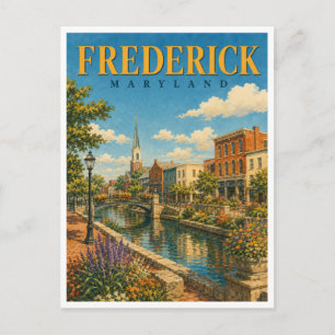 Cartão Postal Frederick Maryland Carroll Creek GeoSaga