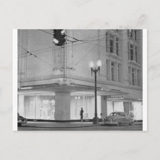 Cartão Postal Frederick & Nelson, visão noturna c1952