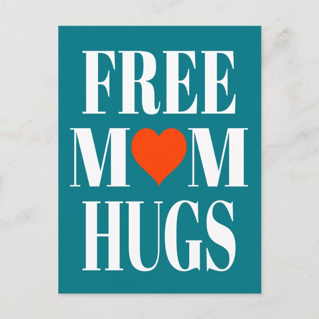 Cartão Postal Free Mãe Hugs (Frente)