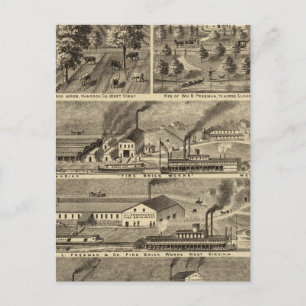 Cartão Postal Freeman Brothers Works, Ohio