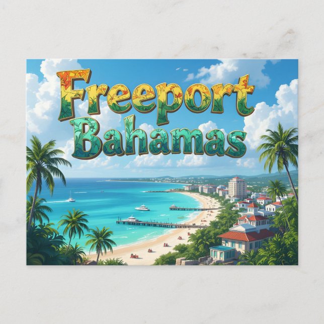 Cartão Postal Freeport bahamas sonhando (Frente)