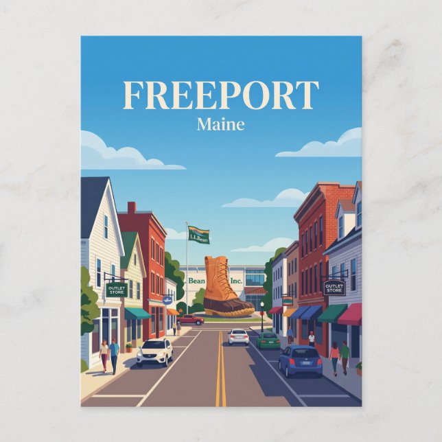 Cartão Postal Freeport EUA (Frente)
