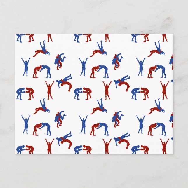 Cartão Postal Freestyle Greco Roman Luta Patterno (Frente)