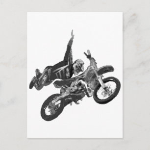 Cartão Postal freestyling com moto de terra