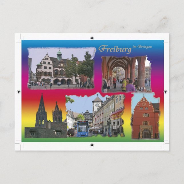 Cartão Postal Freiburg im Breisgau (Frente)
