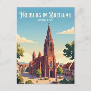 Cartão Postal Freiburg im Breisgau Alemanha