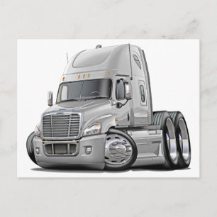 Cartão Postal Freightliner Cascadia White Truck