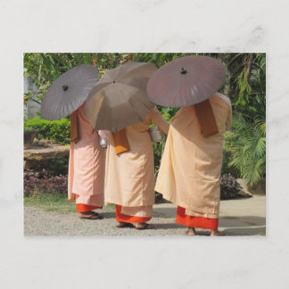 Cartão Postal freiras coletando alms