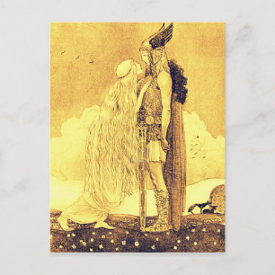 Cartão Postal Freja e Svipdag por John Bauer