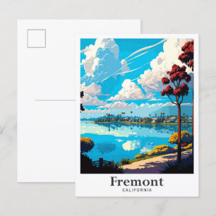Cartão Postal Fremont California Viagens vintage Retrait