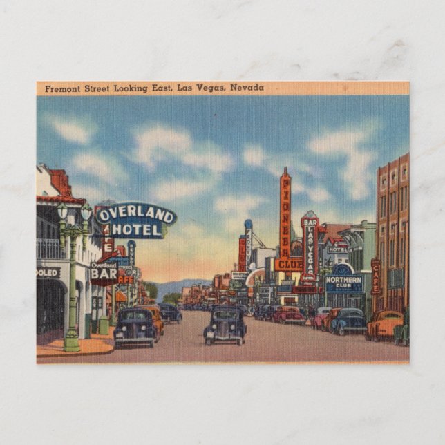 Cartão Postal Fremont Street, Las Vegas, Nevada (Frente)