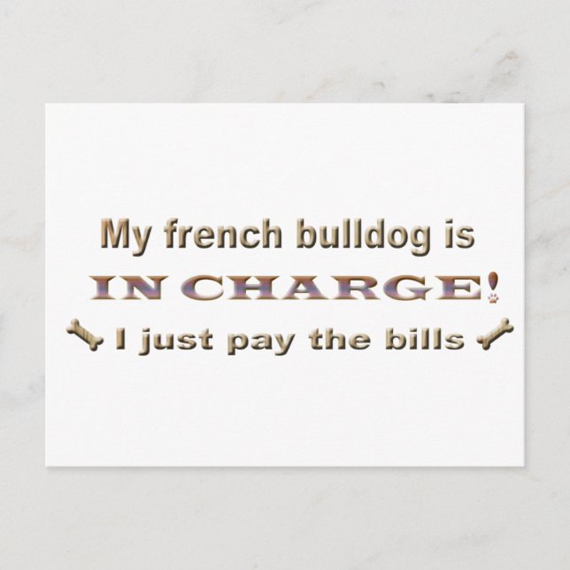 Cartão Postal frenchbulldog (Frente)