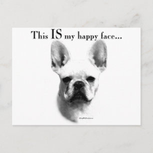Cartão Postal Frenchie Happy Face