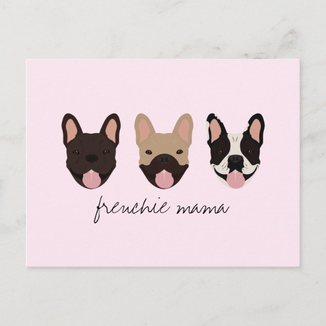 Cartão Postal Frenchie Mama French Buldog (Frente)