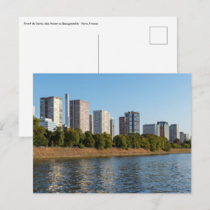 Cartão Postal Frente de Sena em Paris, França