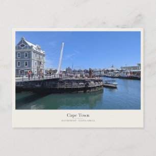 Cartão Postal Frente Marítima de Cape Town e Ponte Basculante