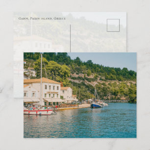 Cartão Postal Frente Marítima de Gaios, Ilha de Paxos Grécia