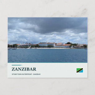 Cartão Postal Frente Marítimo de Stone Town em Zanzibar