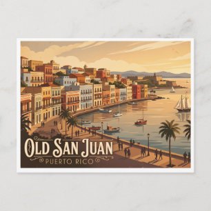 Cartão Postal Frente Marítimo do Antigo San Juan Porto Rico