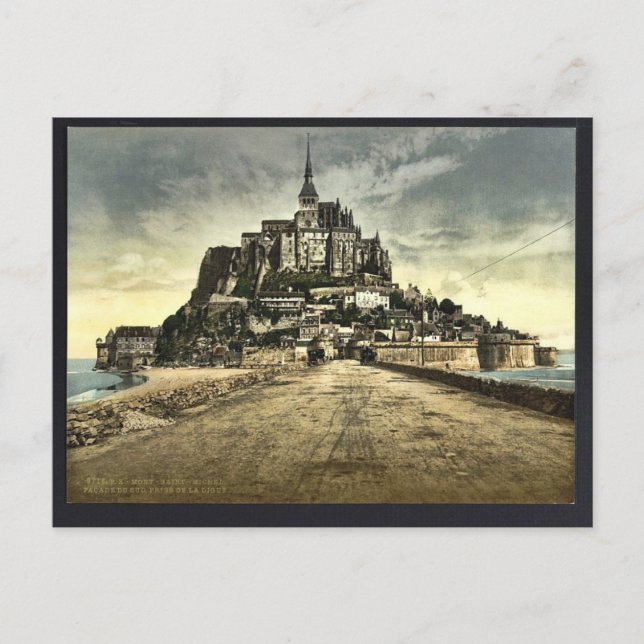 Cartão Postal Frente sul do dique, Mont Rua Michel, França (Frente)