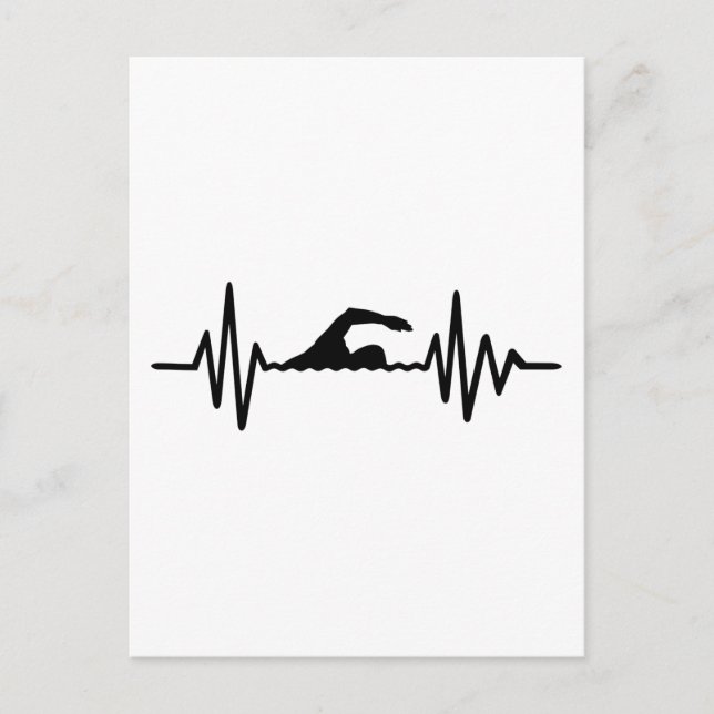 Cartão Postal Frequência de natação (Frente)