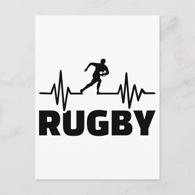 Cartão Postal Frequência de rugby (Frente)