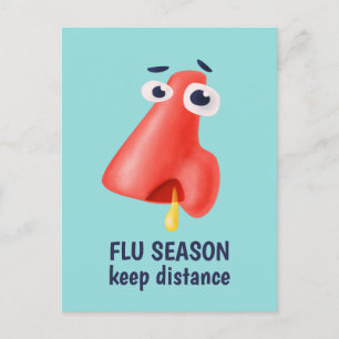 Cartão Postal Frequência Humor De Saúde Do Nariz Com A Distân