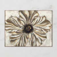 Fresco de cabeça de Flor no Fundo do Tan