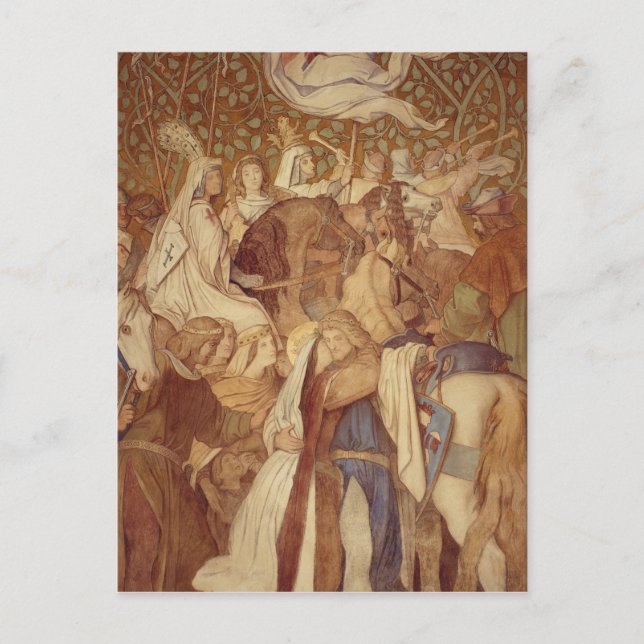 Cartão Postal Fresco, Elisabeth-Galerie, Castelo de Wartburg (Frente)