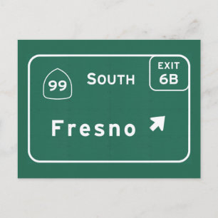 Cartão Postal Fresno 99 South Interstate California Highway -